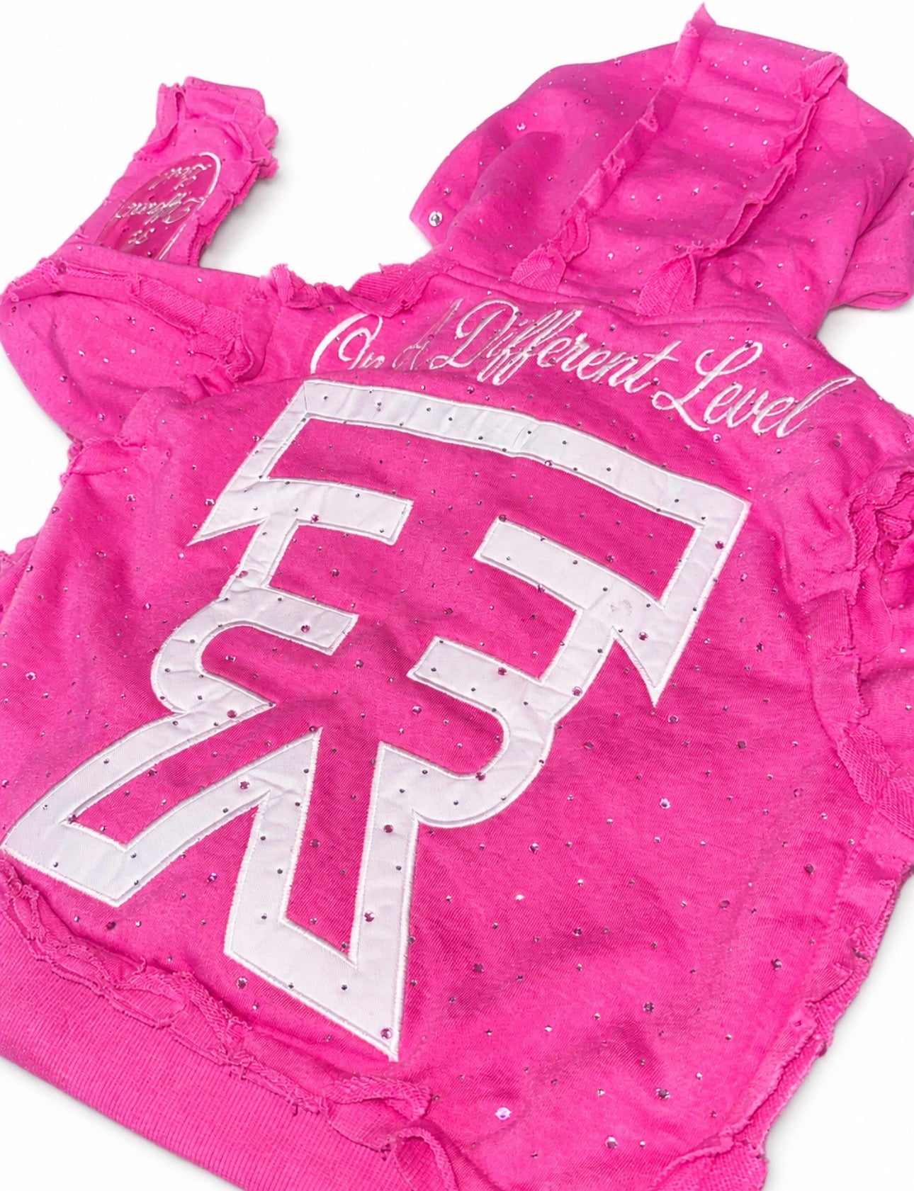 Adults Pink Rhinestone Short Set
